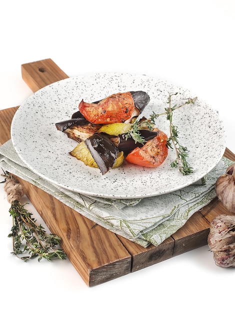 Talerz z przygotowanym daniem